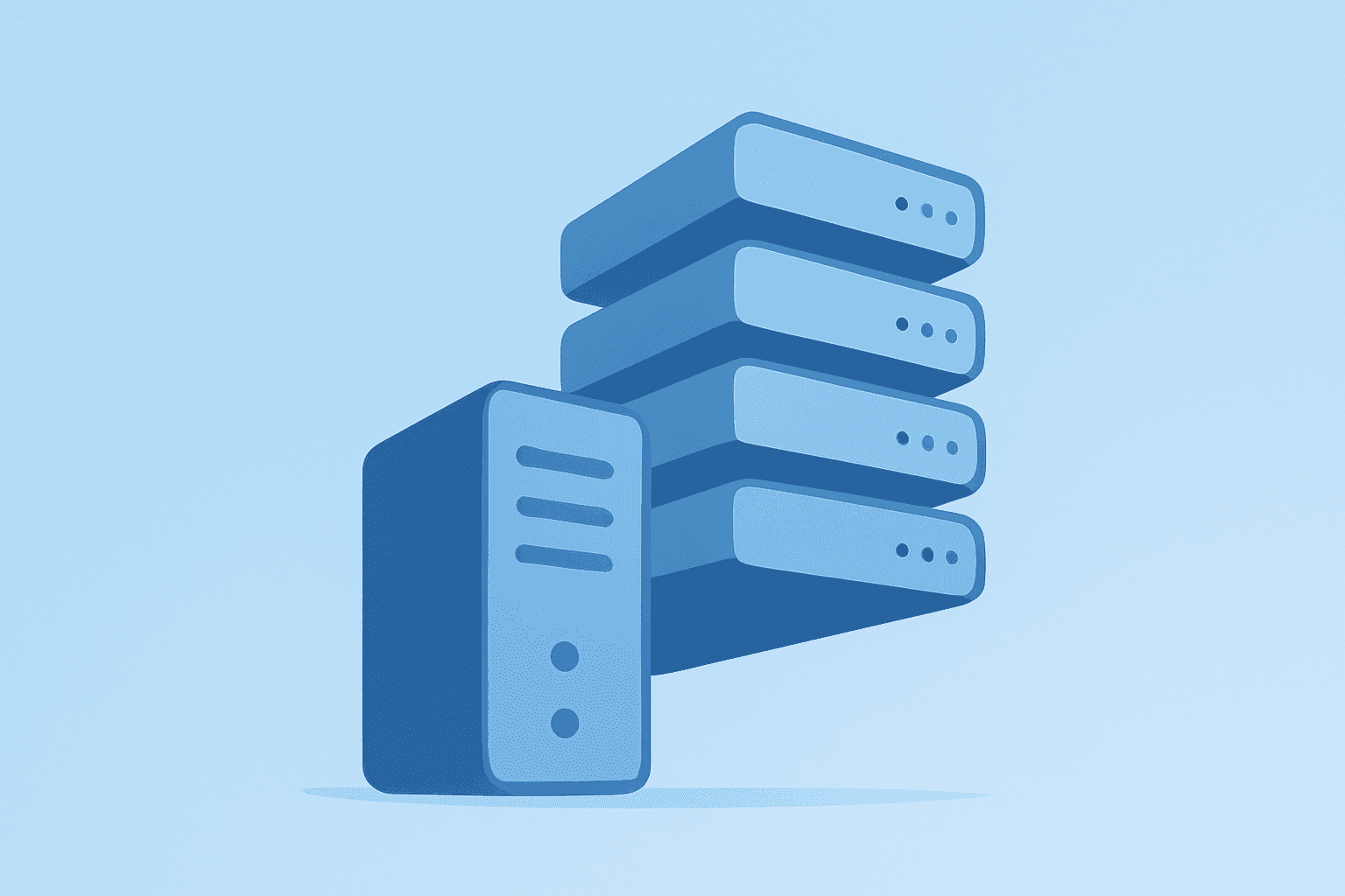 Modular server pod with expanding stacked disk modules to symbolize AI-driven cloud demand and Seagate earnings strength.