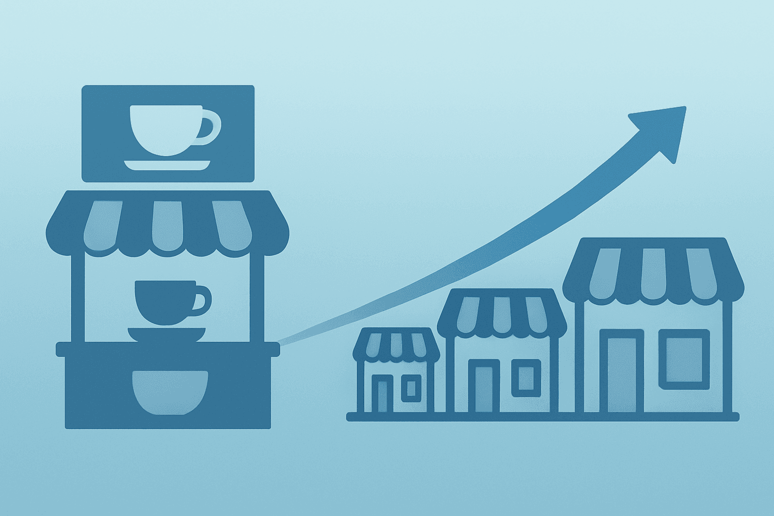 Flat vector of a coffee kiosk expanding to symbolize Dutch Bros Q4 2025 earnings beat and store growth momentum.