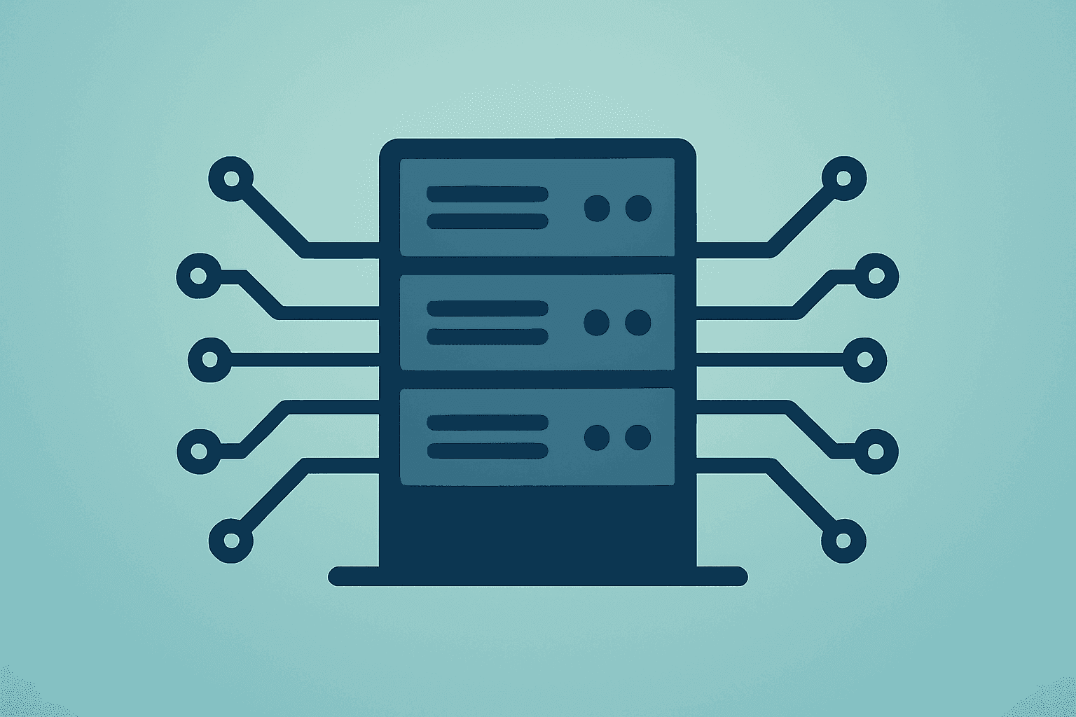 Flat vector server rack expanding to symbolize Microsoft earnings strength and heavy data-center AI infrastructure spending.