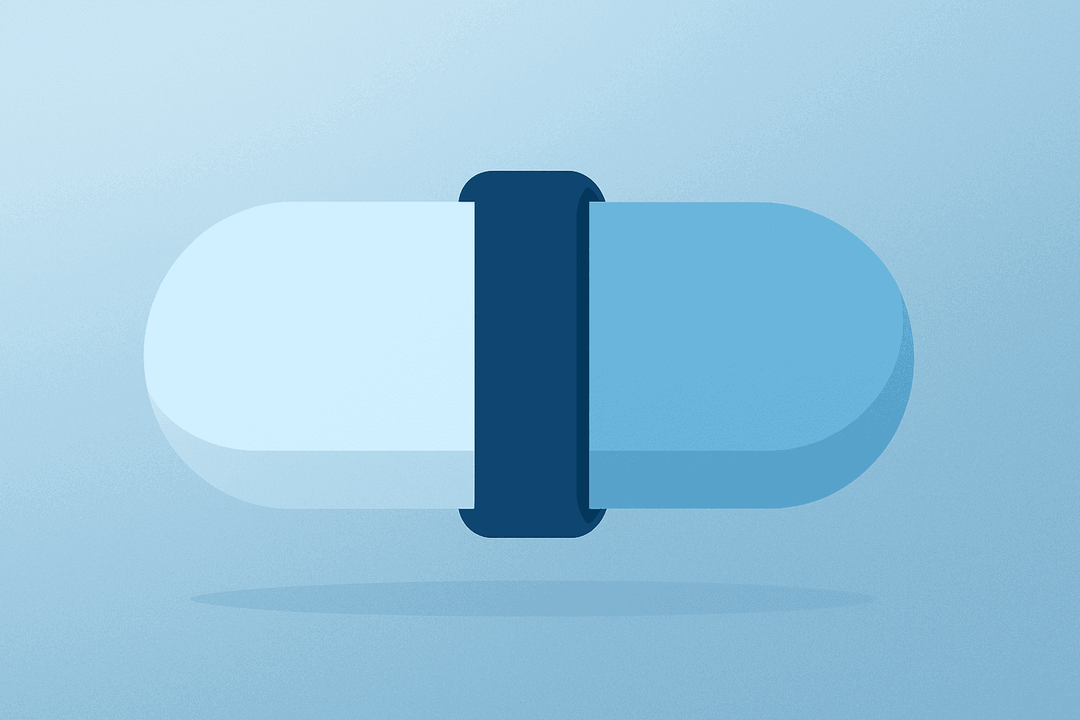Flat vector pill module under a constricting band symbolizing U.S. generic pressure tied to Novartis Q1 2026 Results.