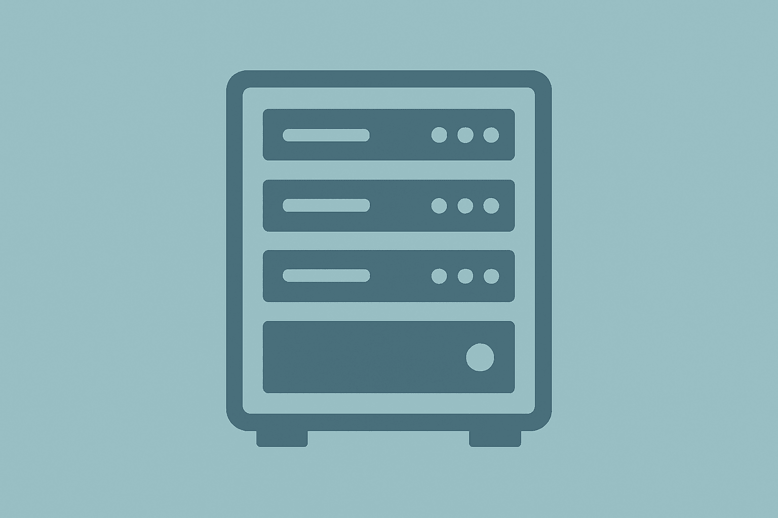 Flat vector of a fractured server shell evoking Microsoft AI sales quota uncertainty and slowing enterprise AI adoption.