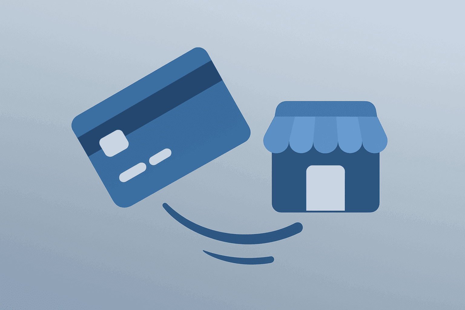 Flat vector of a payments card fused with an expanding server stack, reflecting Affirm Q4 2026 earnings and GMV acceleration.