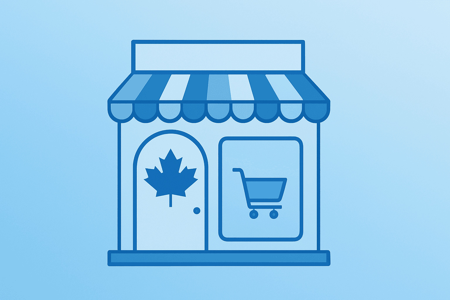 Flat filled vector of a retail storefront and stacked seasonal inventory symbolizing TJX earnings and raised profit outlook.