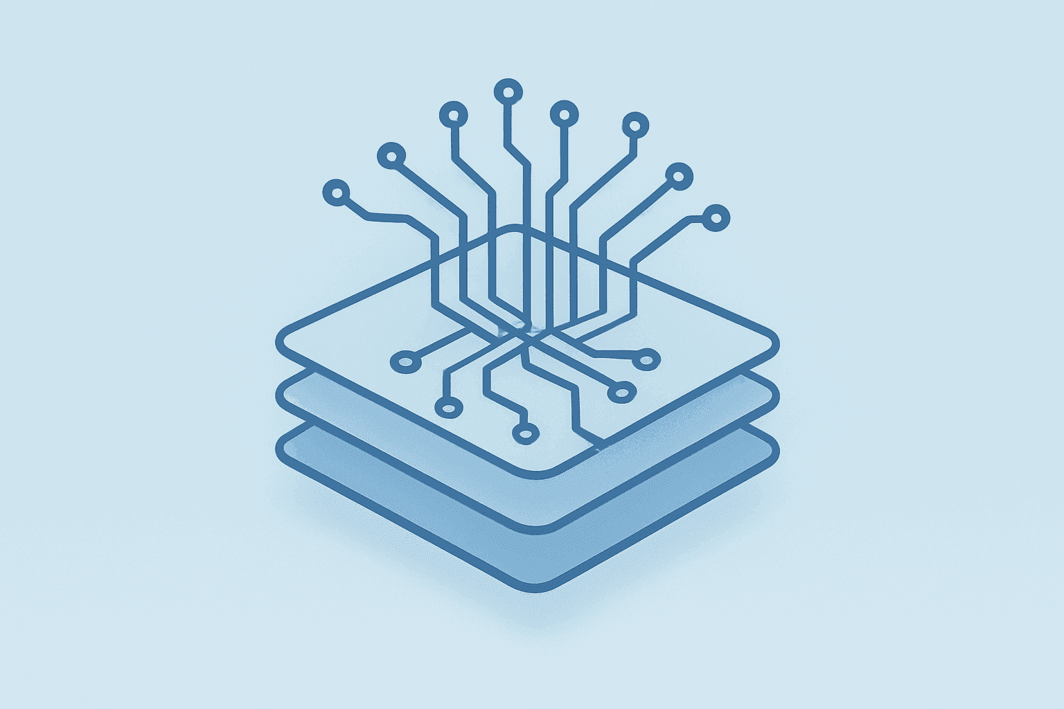 Flat vector server rack with compute modules on light emerald-pearl gradient, symbolizing Lam Research earnings and AI demand
