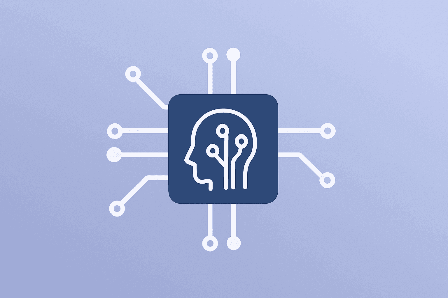 Flat vector of an automation hub with expanding circuits to represent UiPath Q2 earnings and AI-driven ARR growth.