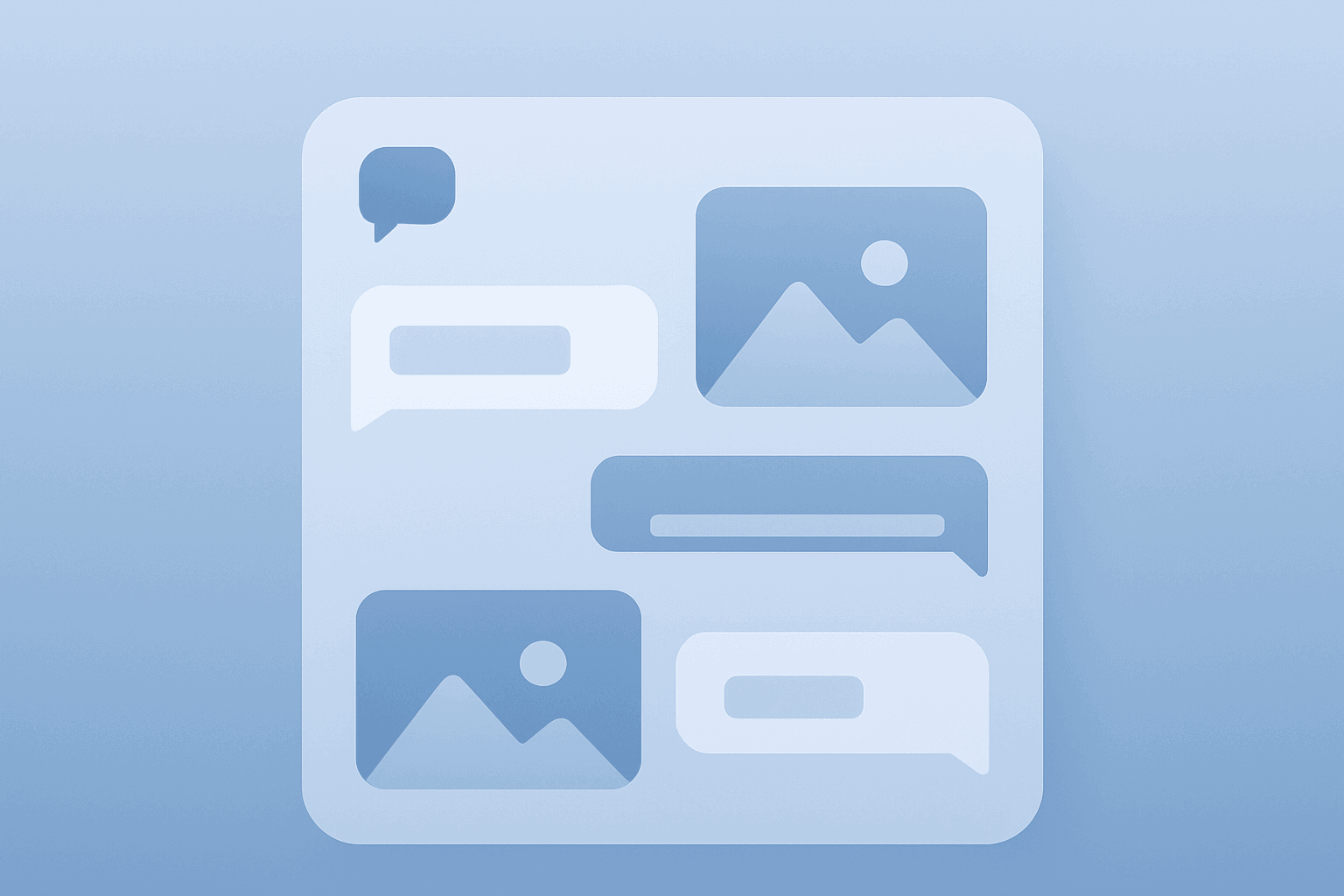 Flat vector of a chat interface leaking image thumbnails symbolizing OpenAI data leak and regulatory risk.
