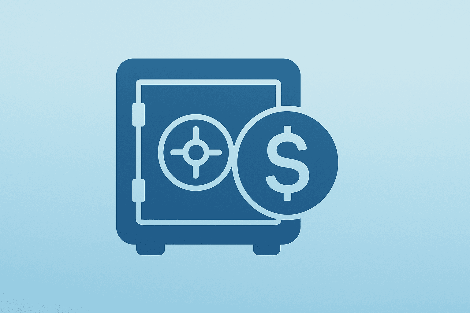 Klarna earnings flat vector of a consumer bank vault fused with a payments token to signal shift toward banking customers