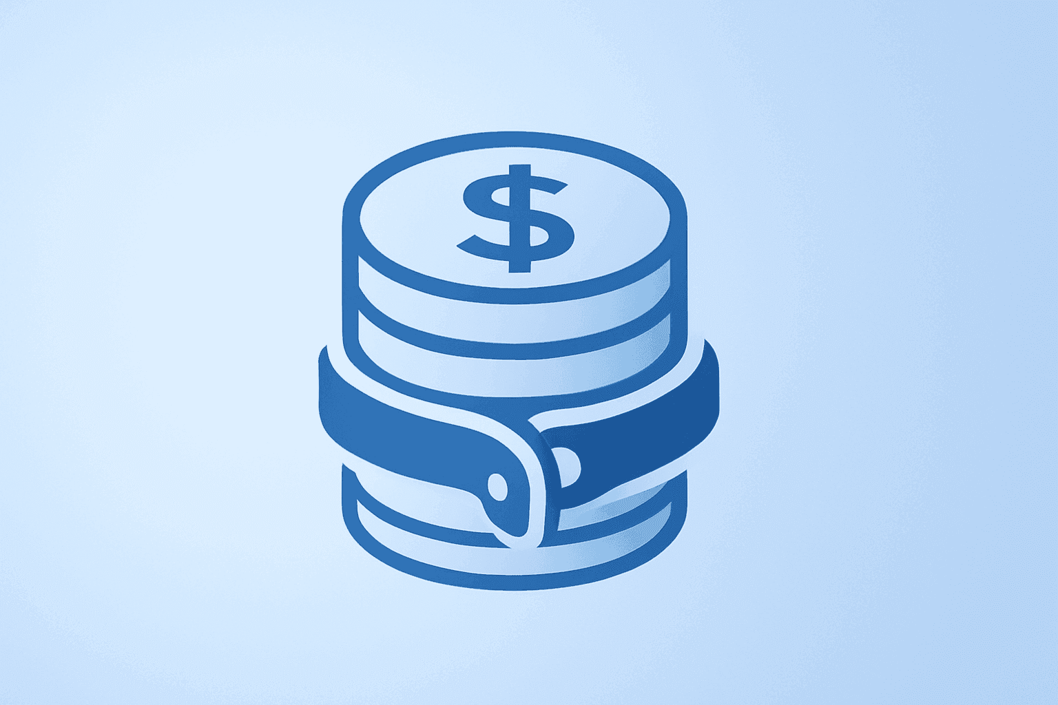 Flat vector of a payment token stack with a loosening clasp on an amber-sand gradient, evoking the CLARITY Act.