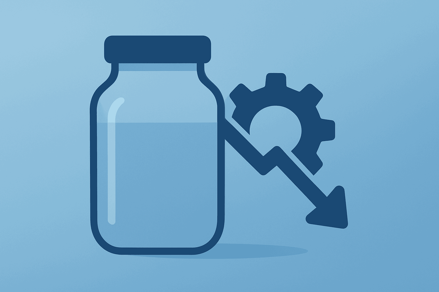 Flat vector of a consumer coin jar and dimmed growth engine illustrating U.S. GDP Q2 2026 slowdown and cooling PCE.