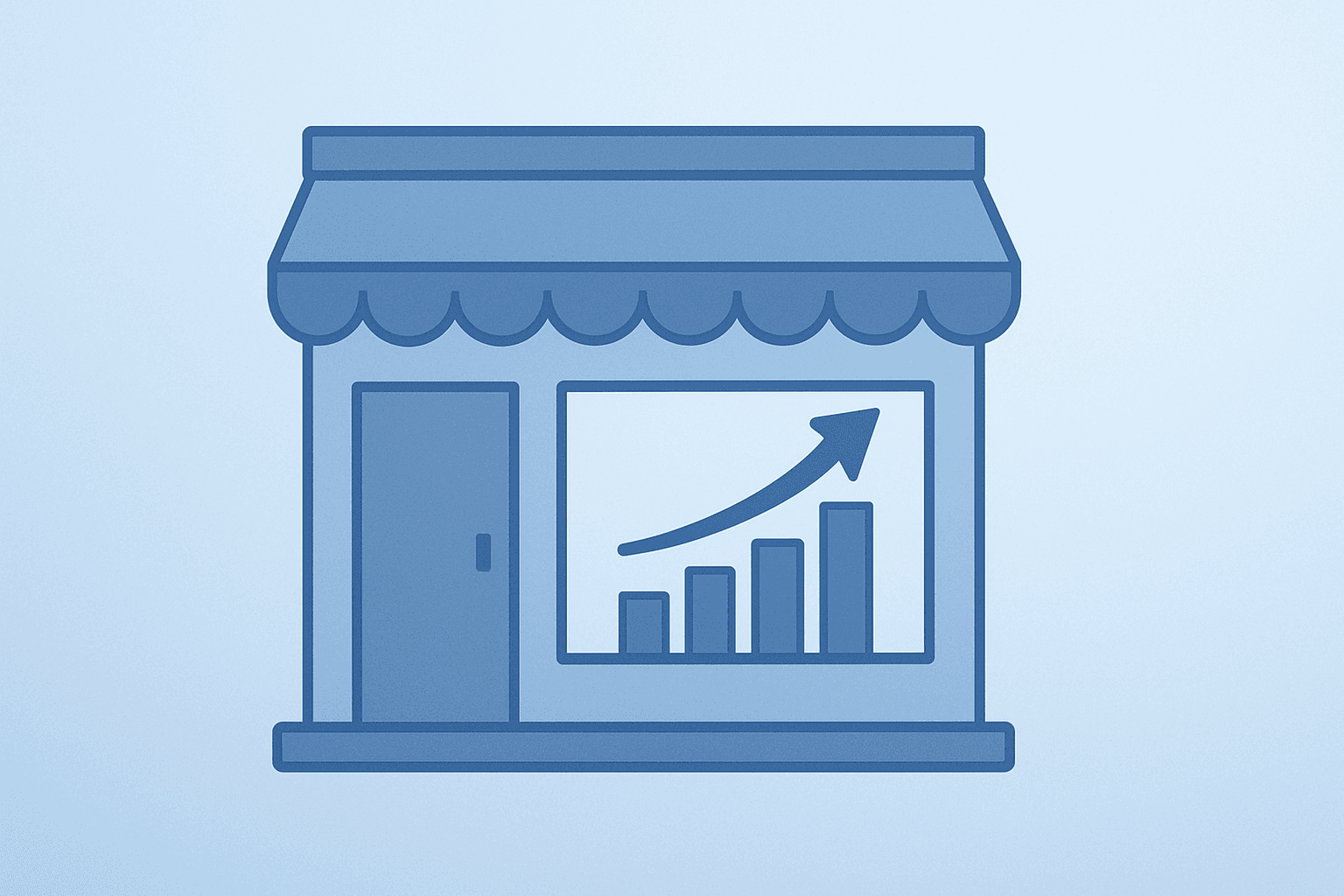 Flat filled vector of a retail storefront with inventory rack symbolizing Ross Stores Q3 earnings lift into holiday retail