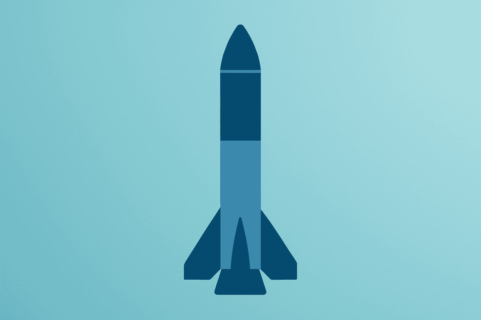 Flat filled vector of a rocket motor symbolizing the Missile Solutions spin-off and L3Harris Department of War investment.