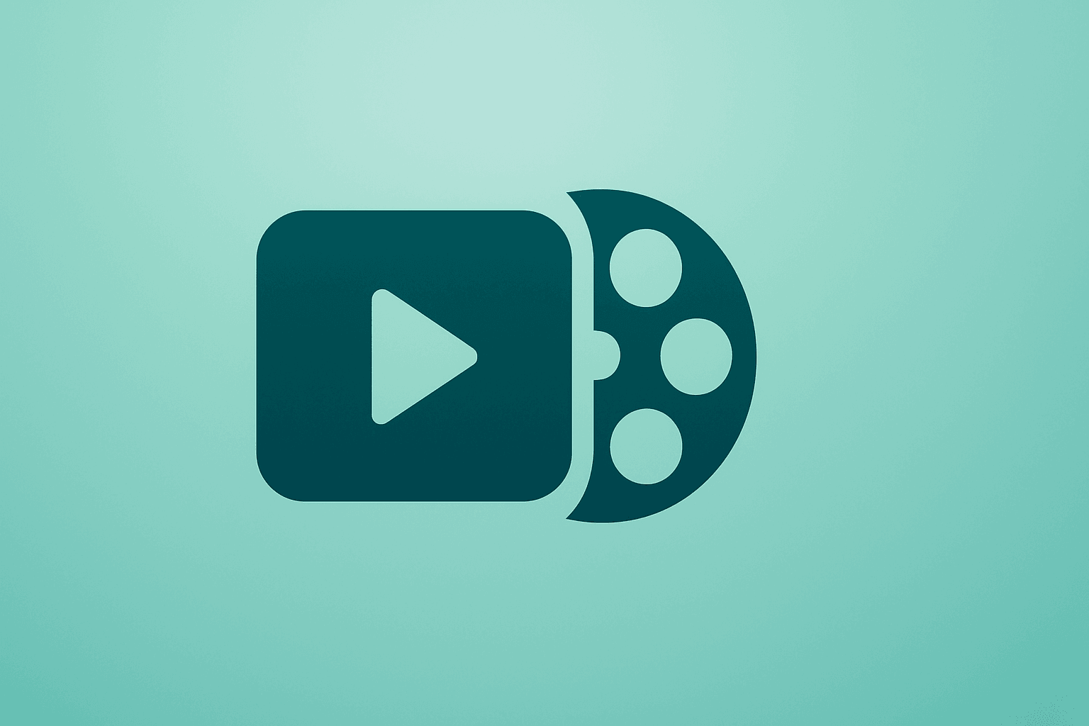 Flat vector of a streaming-playback icon and a dim film reel to symbolize Netflix earnings slowing growth and big buybacks.