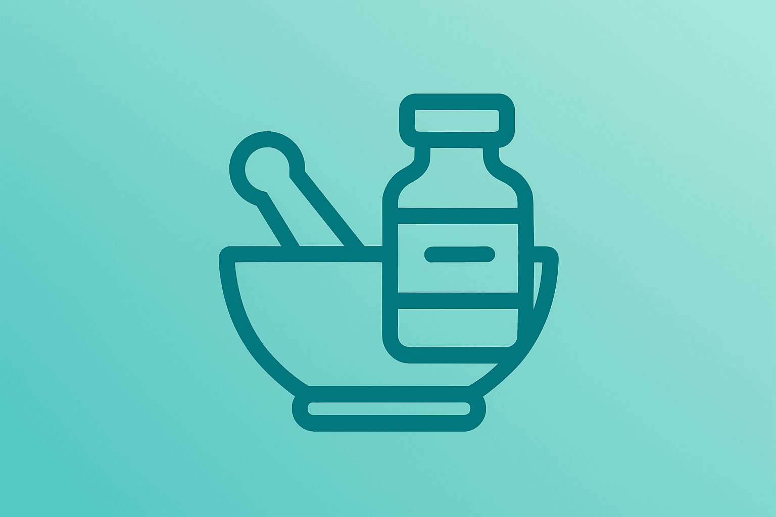 Flat filled vector of a biotech vial merging with a compact lab reactor, symbolizing peptide regulation and Hims & Hers stock.