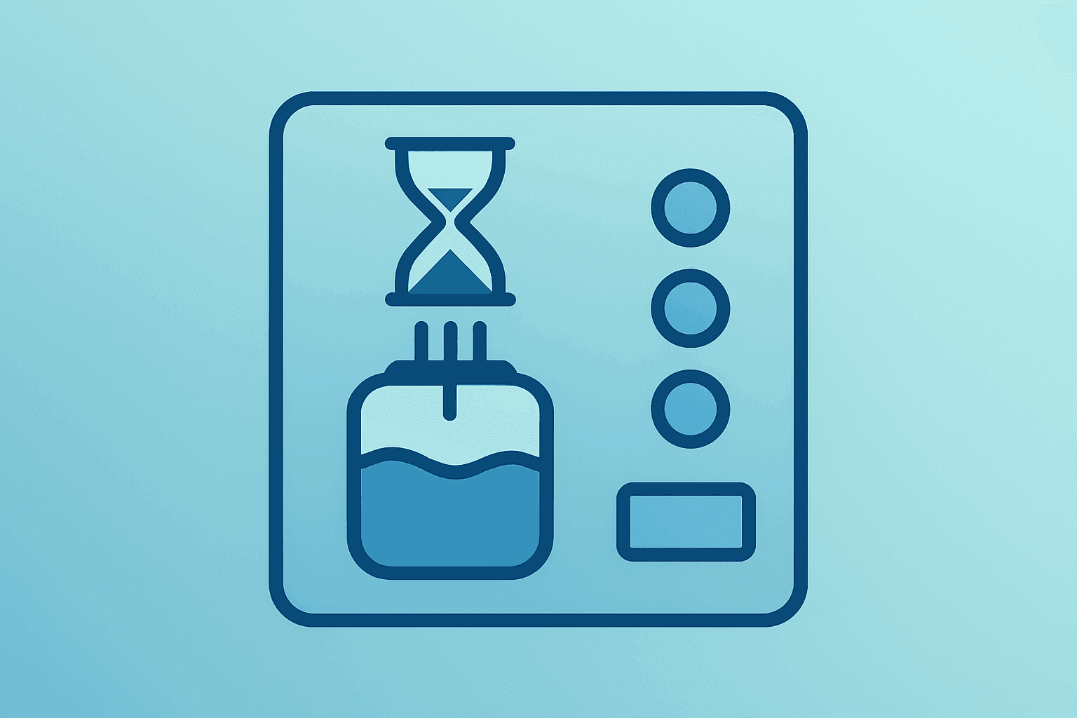 Flat vector cover showing a lab bioreactor dimming light motif to reflect Danaher Q2 Results and revenue timing risk.