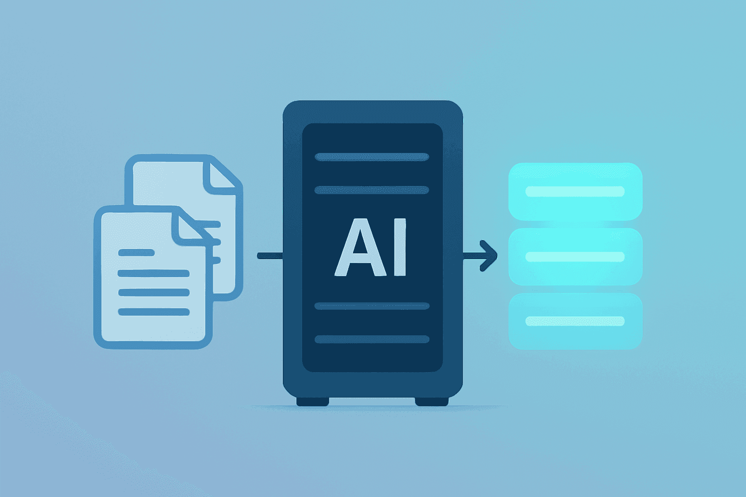 Flat vector of an AI server rack converting backlog into compute blades, showing Cerebras earnings focus.