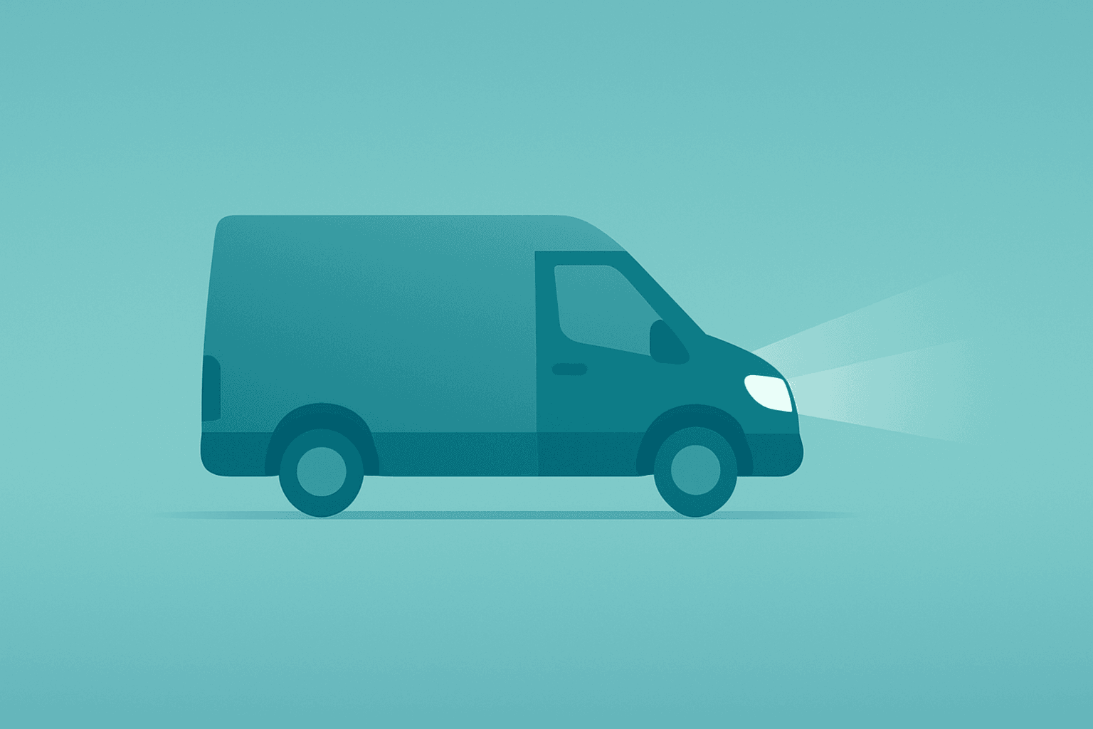 Centered vector of a delivery van under dimming light to symbolize JD.com Q2 earnings, slower revenue and improved margins.