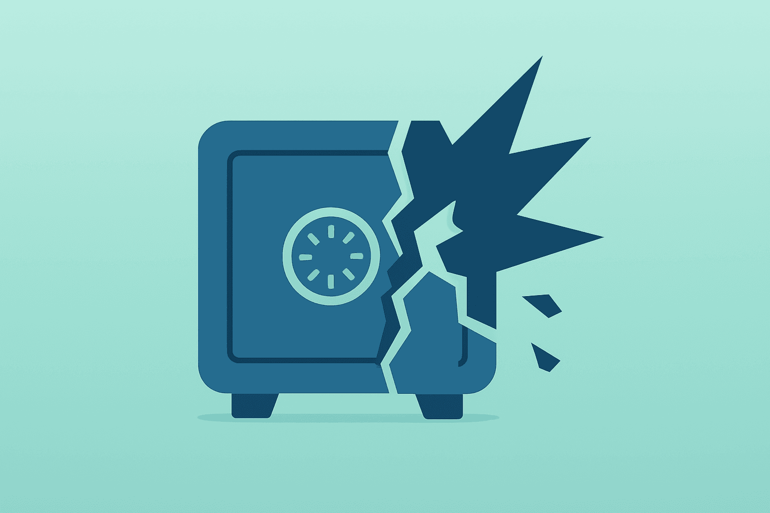 Flat vector depicting a studio vault split by deal tension to symbolize the Warner Bros Discovery takeover contest.