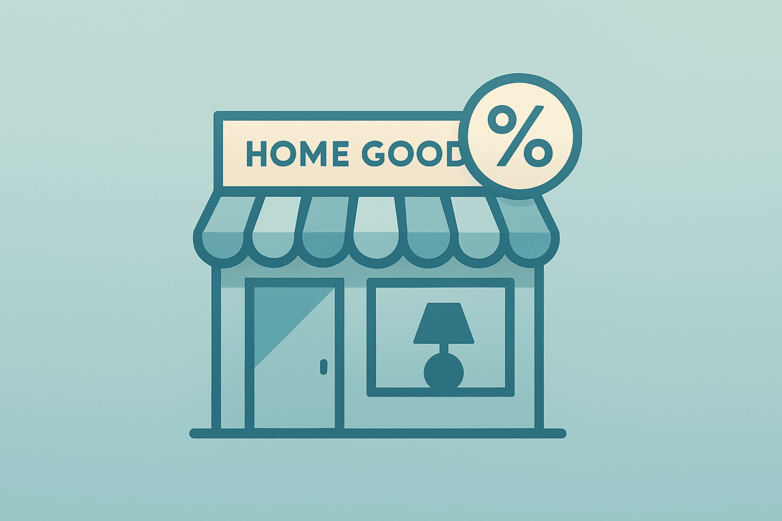 Flat vector of a home-goods storefront fused with a dividend badge, showing Williams-Sonoma earnings and payout confidence.