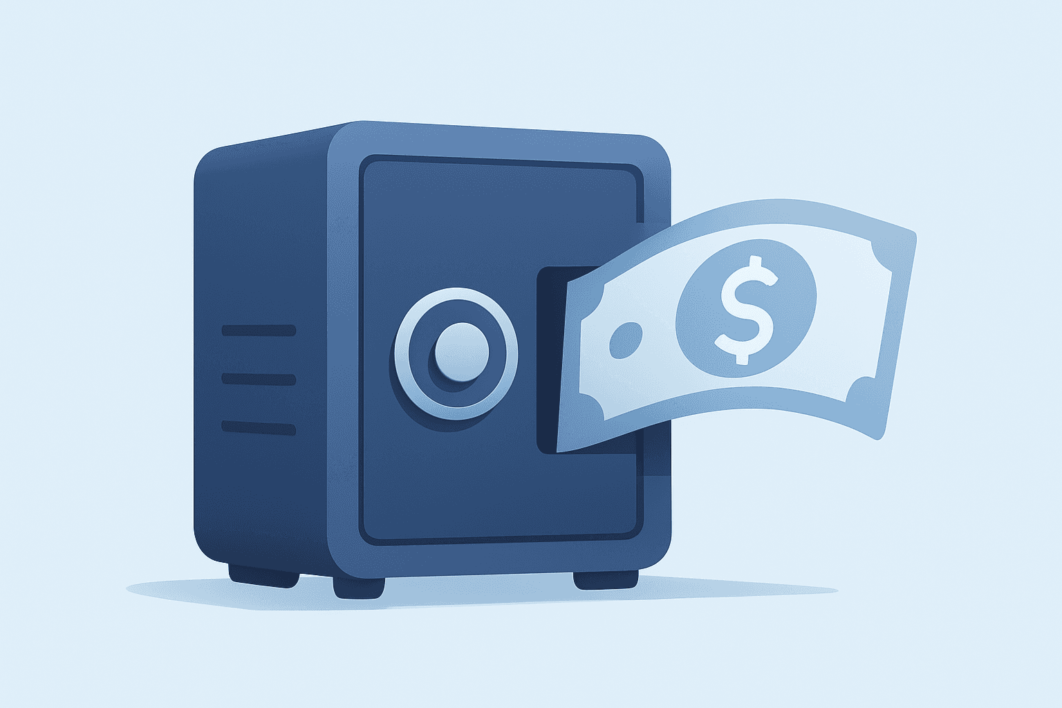 Flat vector of a server vault expanding to signal Reddit earnings buyback and profit momentum on an emerald-pearl gradient.