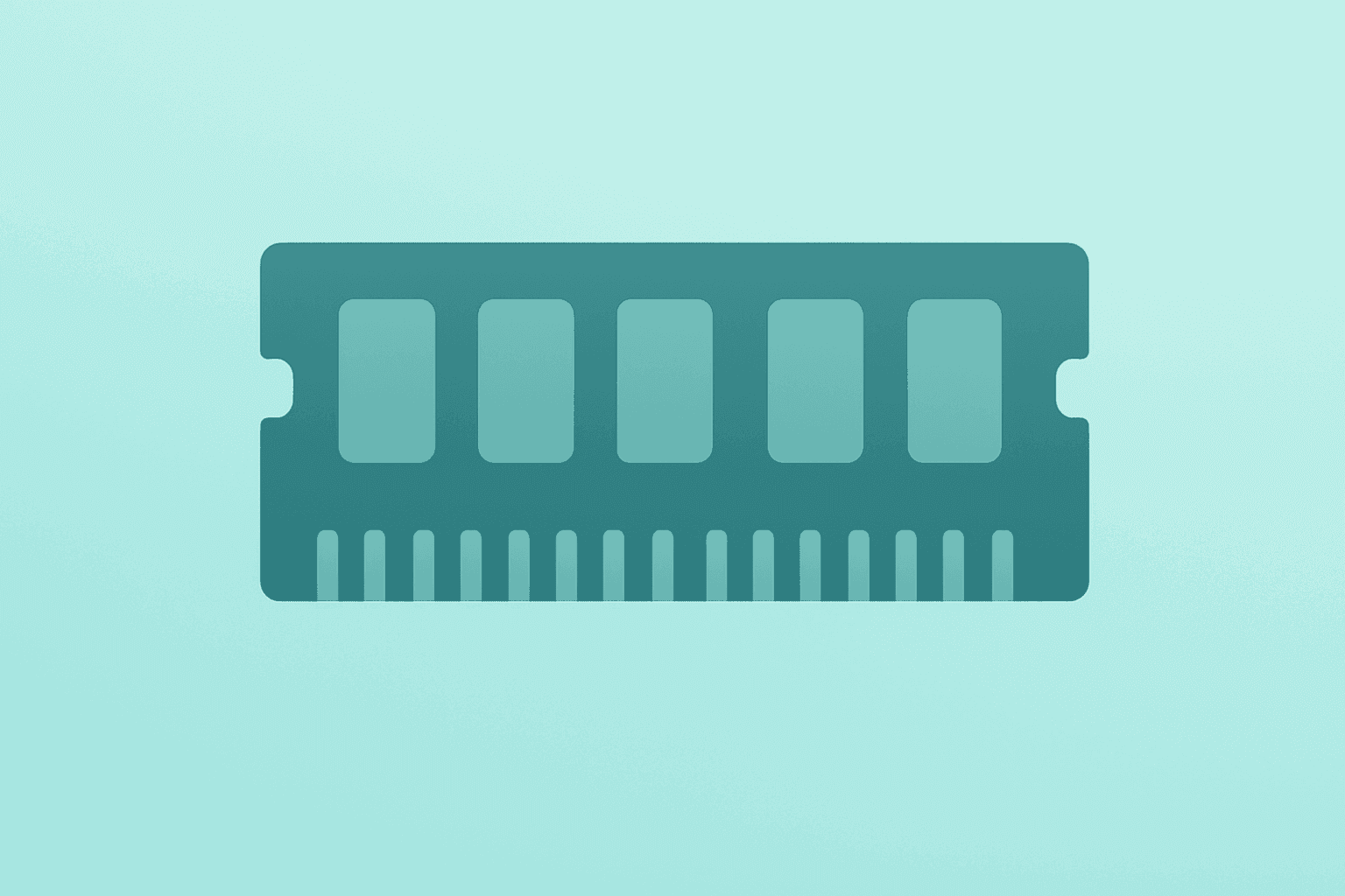 Flat vector server-chip icon symbolizing the AI memory boom and investor debate over HBM tightness and cyclicality.