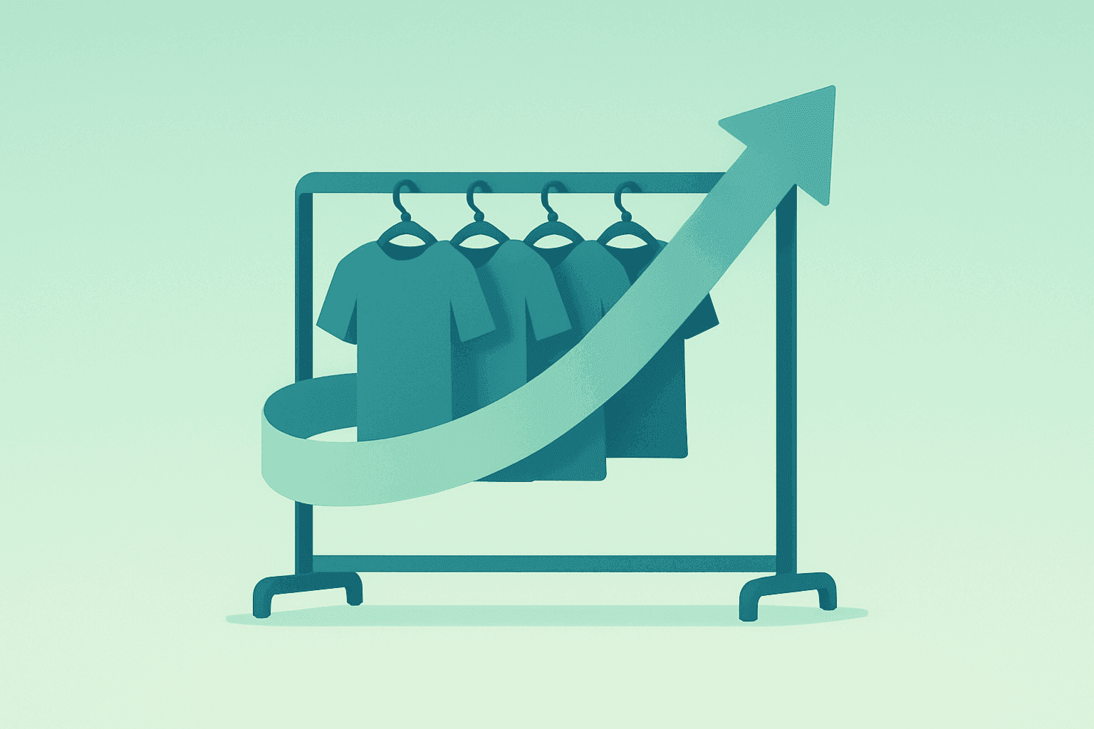 Flat vector retail shelf symbolizing Ross Stores Q2 Earnings strength and outlook raise with subtle spotlight and shadow lift