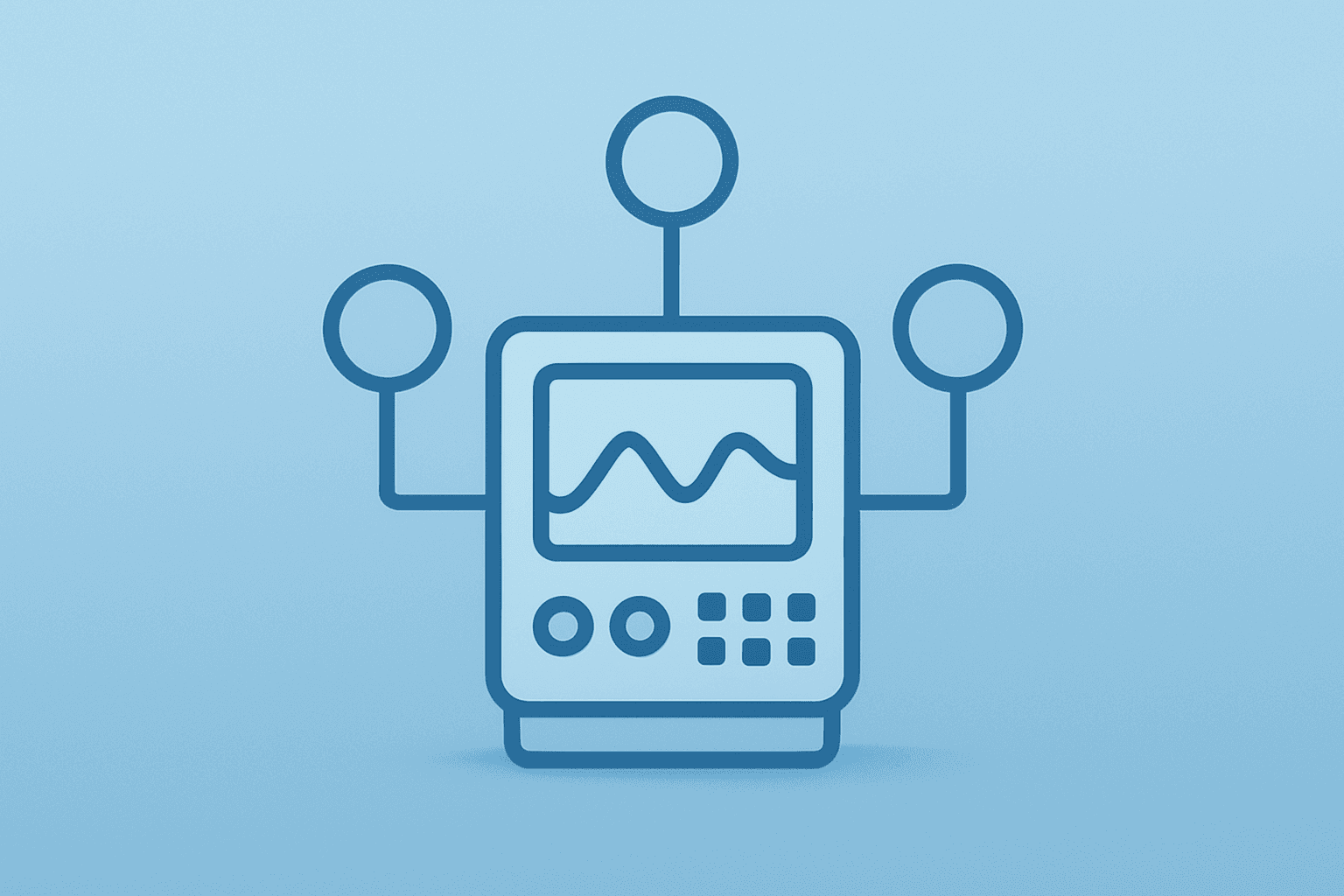 Flat-vector command console linking sensors, evoking Palantir Golden Dome role against a subtle slate-ice gradient.
