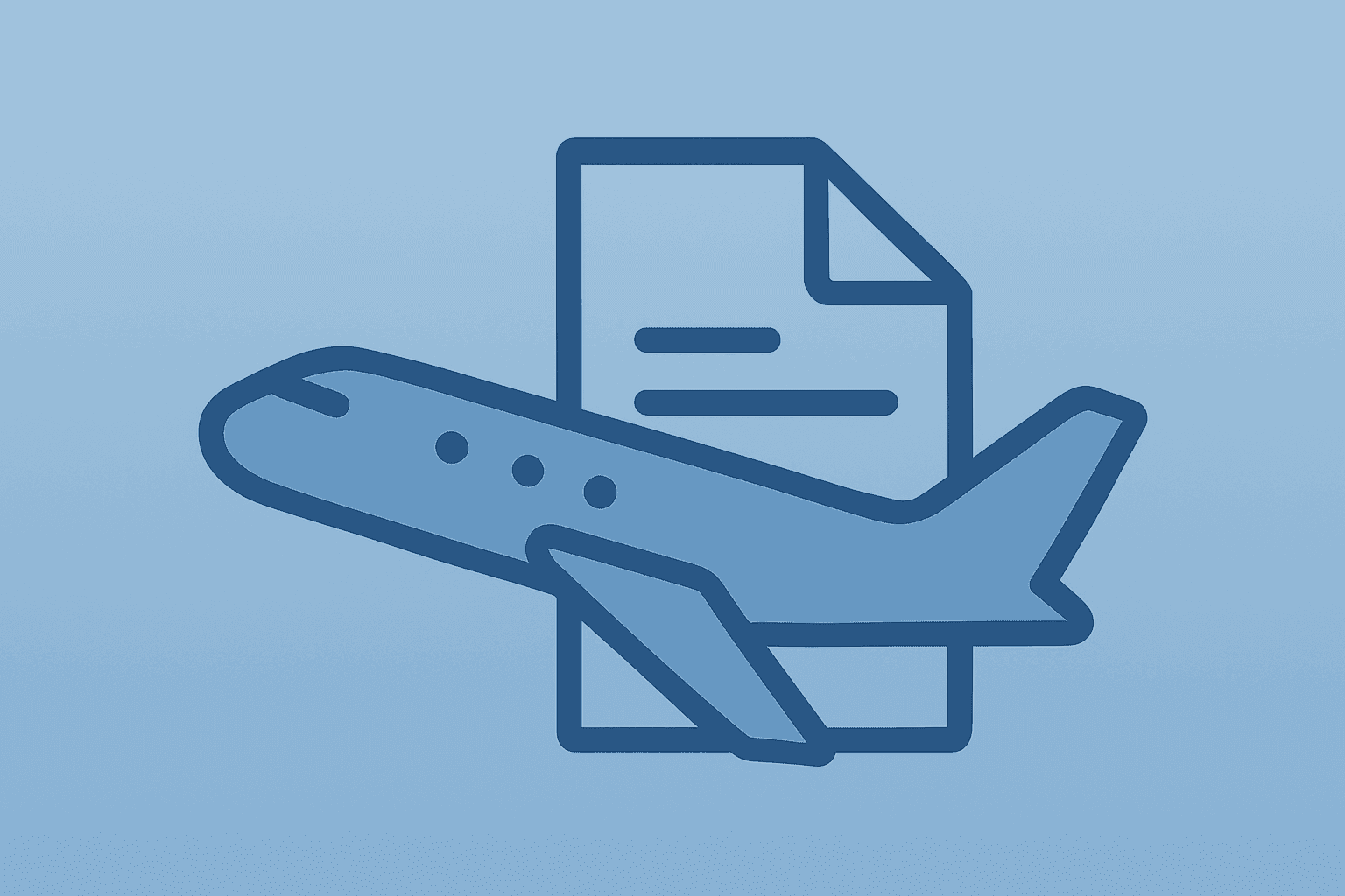 Flat filled vector of a jet fuselage fused with an outline agreement to symbolize the easyJet takeover bid focus.