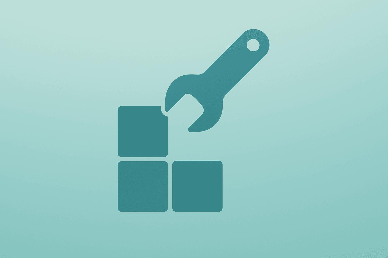 Flat vector of a home goods tile reassembling under a wrench to signal Marcus Lemonis Bed Bath & Beyond strategy shift.