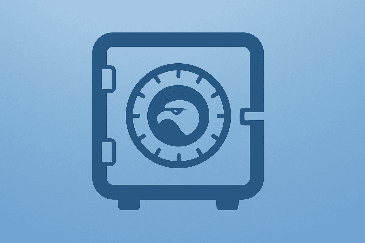 Flat vector bank vault with a hawkish dial symbolizing Fed Rate Cut Dec Tenth and market sensitivity to Powell's tone