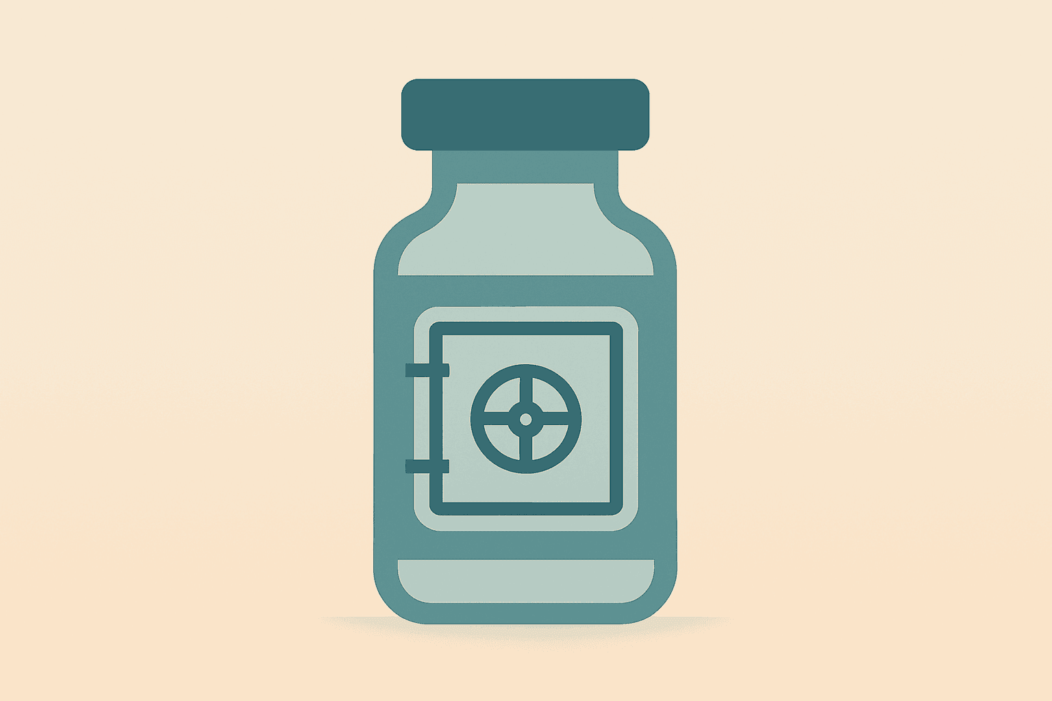 Flat vector of a clinical antibody vial meeting a debt vault to symbolize AbbVie to Buy Apogee and debt funding.