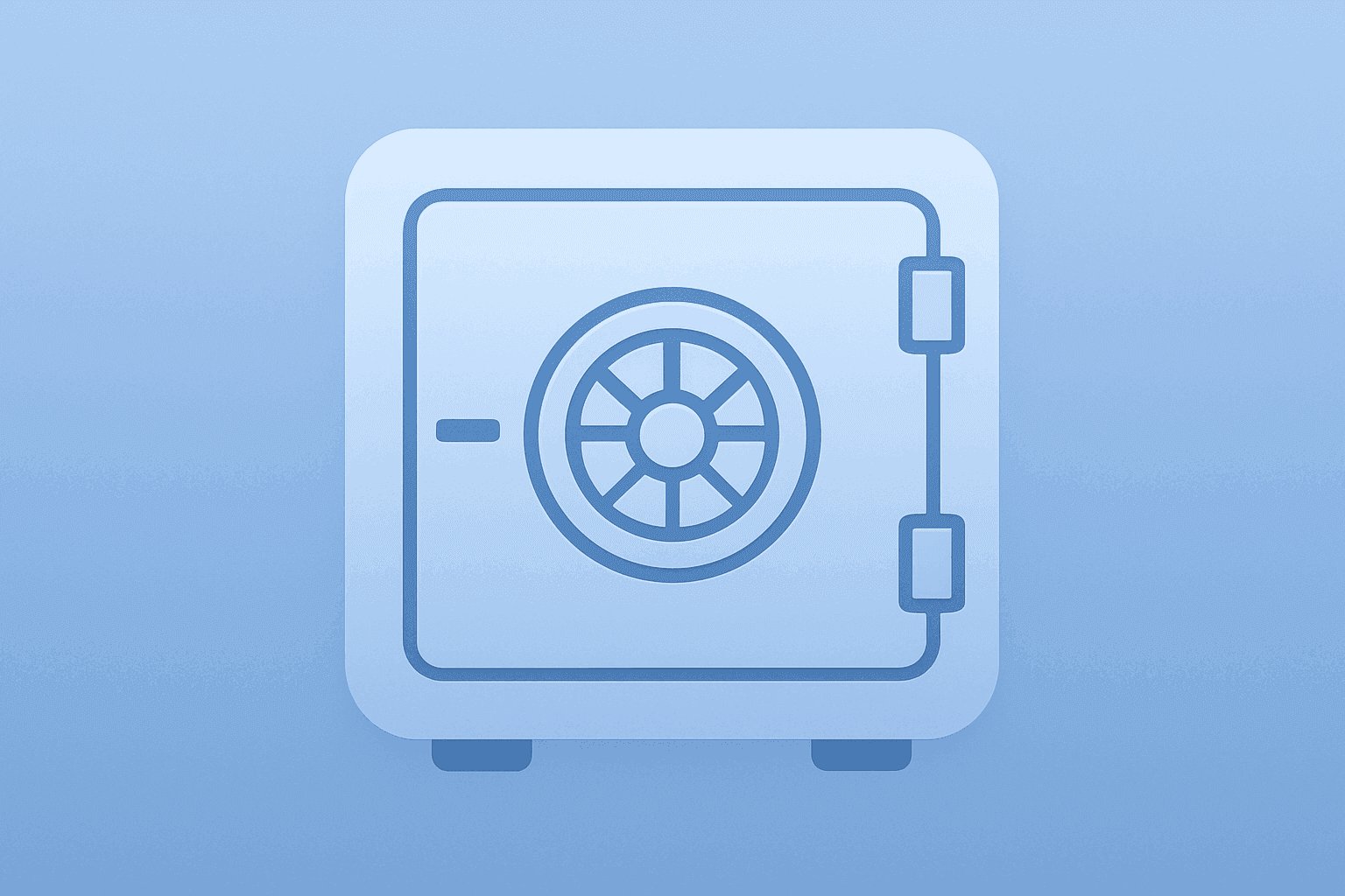 Flat vector of a secured credit vault with a sealed tender slot symbolizing Blackstone caps withdrawals and liquidity strain.