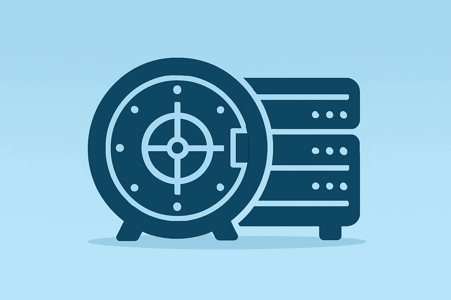 Flat-vector vault and server merging symbolizing integration and $850 million synergy run rate, Fifth Third Q3 2026 Earnings.
