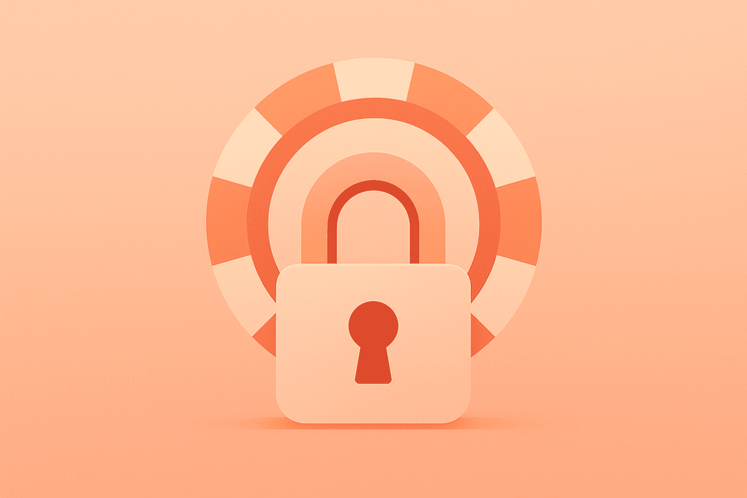 Flat vector cover of a casino chip locked to a market token to symbolize a prediction markets ban and gambling shift.