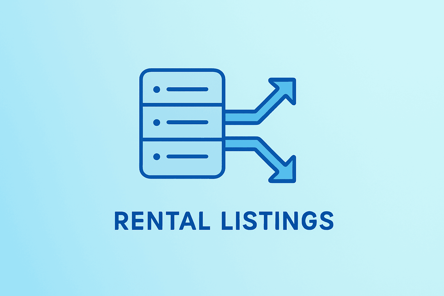 Flat-vector split listings server symbolizing renewed competition after the Zillow Redfin FTC settlement, subtle shadow lift.
