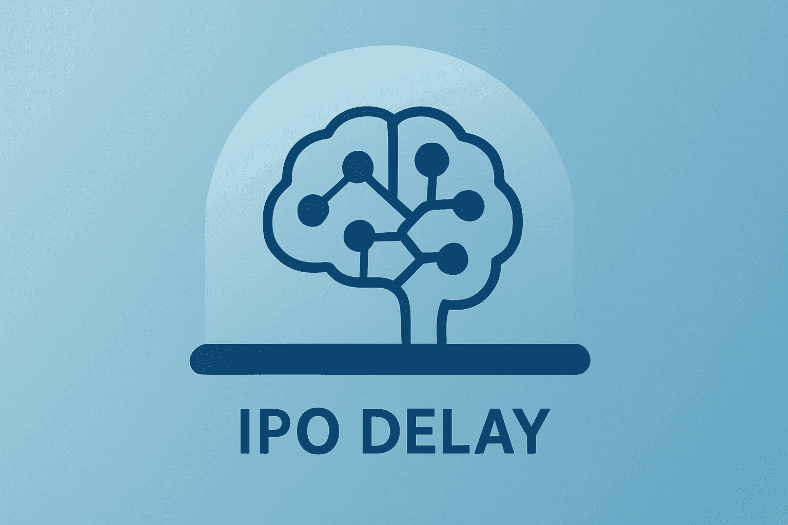 Centered flat vector server core dimming under soft light to symbolize the OpenAI IPO delay and safety-driven timing decision