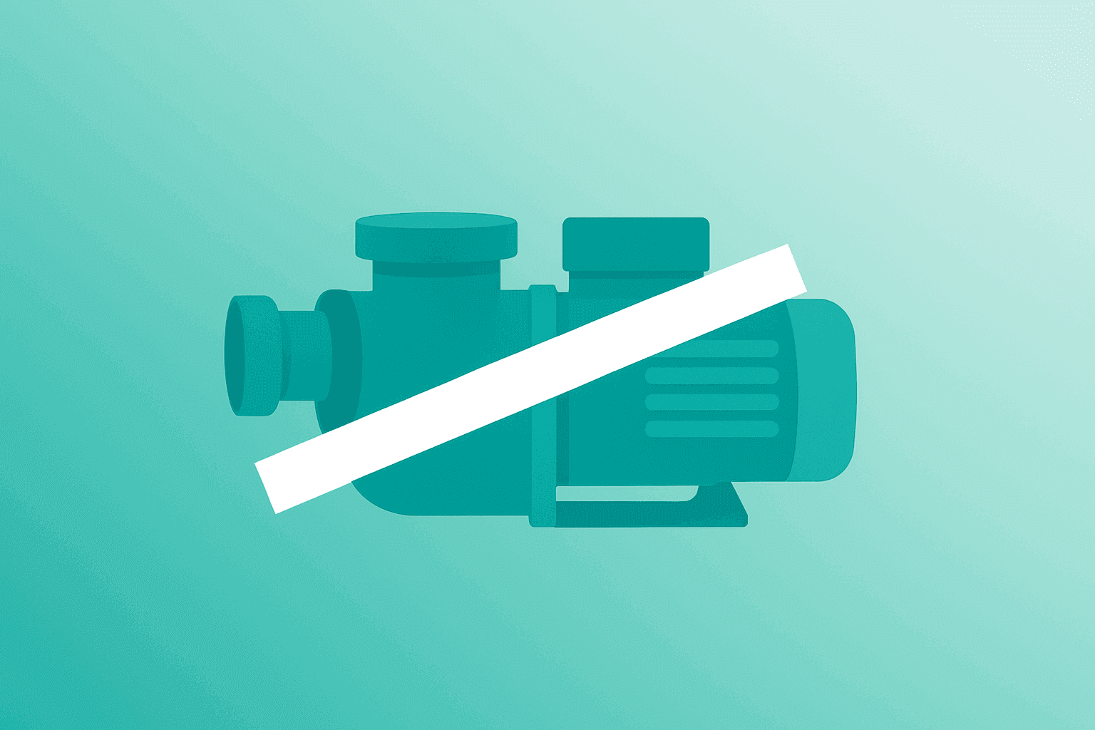 Flat vector of a water pump icon tightened by a band, illustrating Pentair earnings hit from Pool-channel destocking.