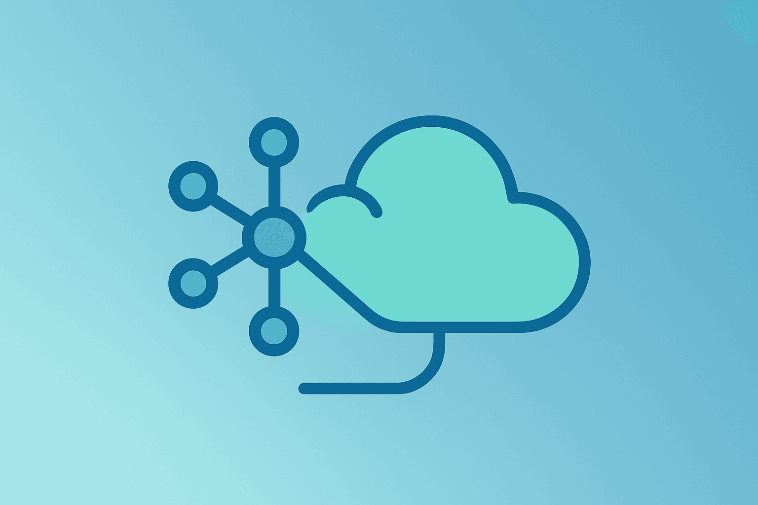Flat vector of a fiber network node fused with a cloud control plane illustrating Lumen Q1 2026 results and Alkira deal.