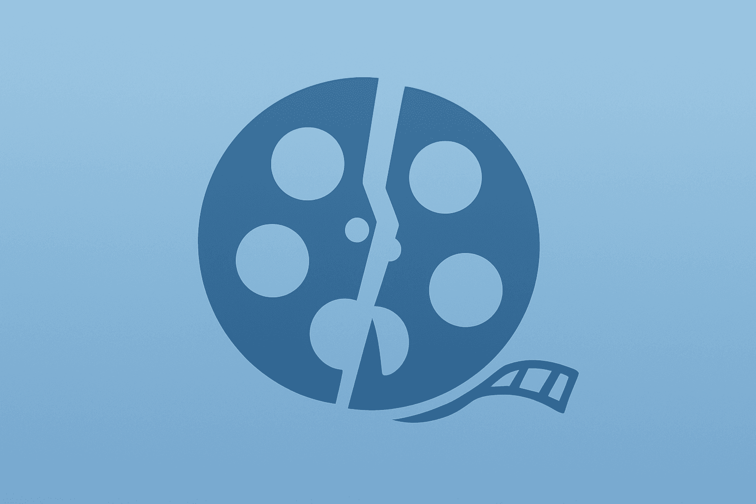 Flat vector of a split film reel and studio stage symbolizing the Netflix Warner Bros deal and contested vote.