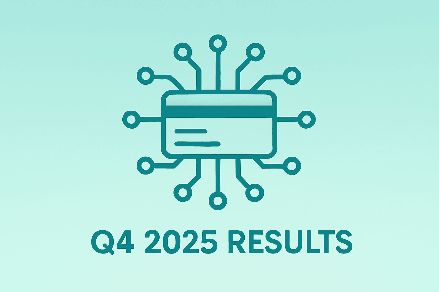 Flat-vector payment server expanding circuit to symbolize Mastercard Q4 2025 results driven by cross-border growth