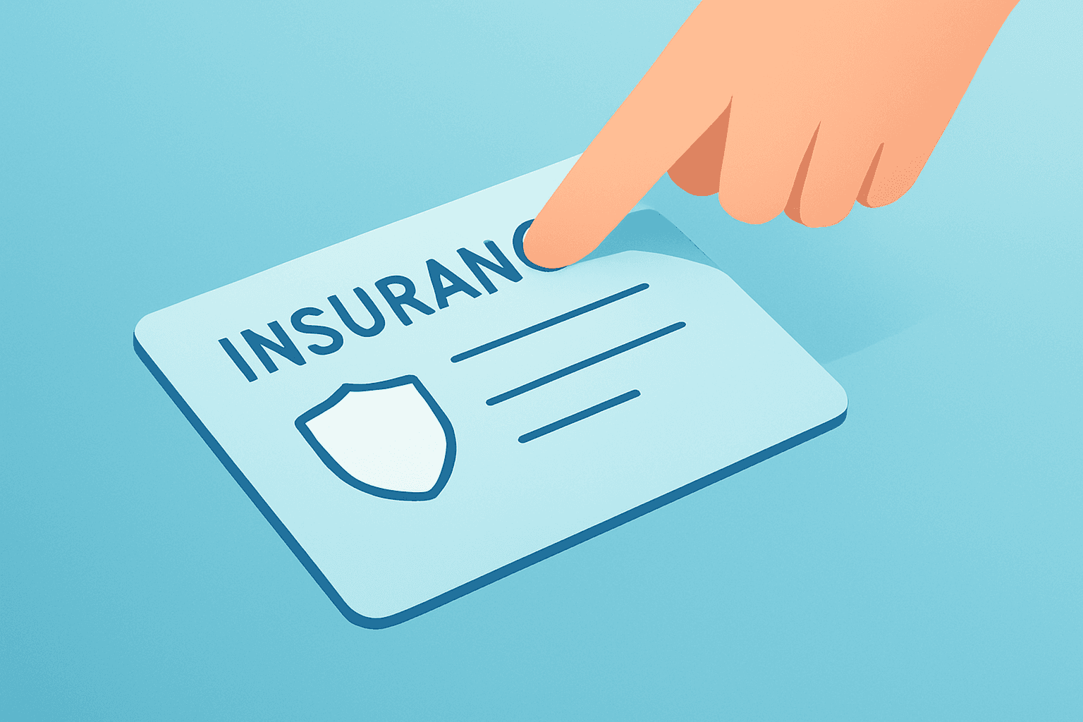 Flat vector of an insurance card under pressure, reflecting UnitedHealth earnings and the resulting market selloff.