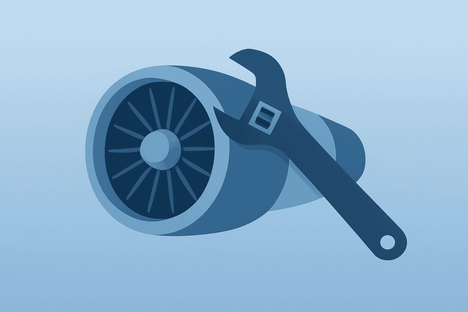 Flat-vector jet engine under pressure symbolizing JetBlue Q2 earnings and higher fuel costs squeezing margins.