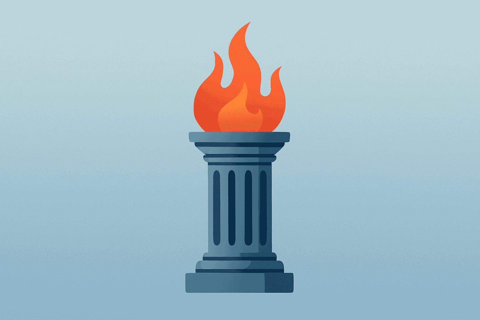 Flat vector of a smoldering oil pipeline and a stylized bond tower under strain, referencing the 10-year Treasury yield.