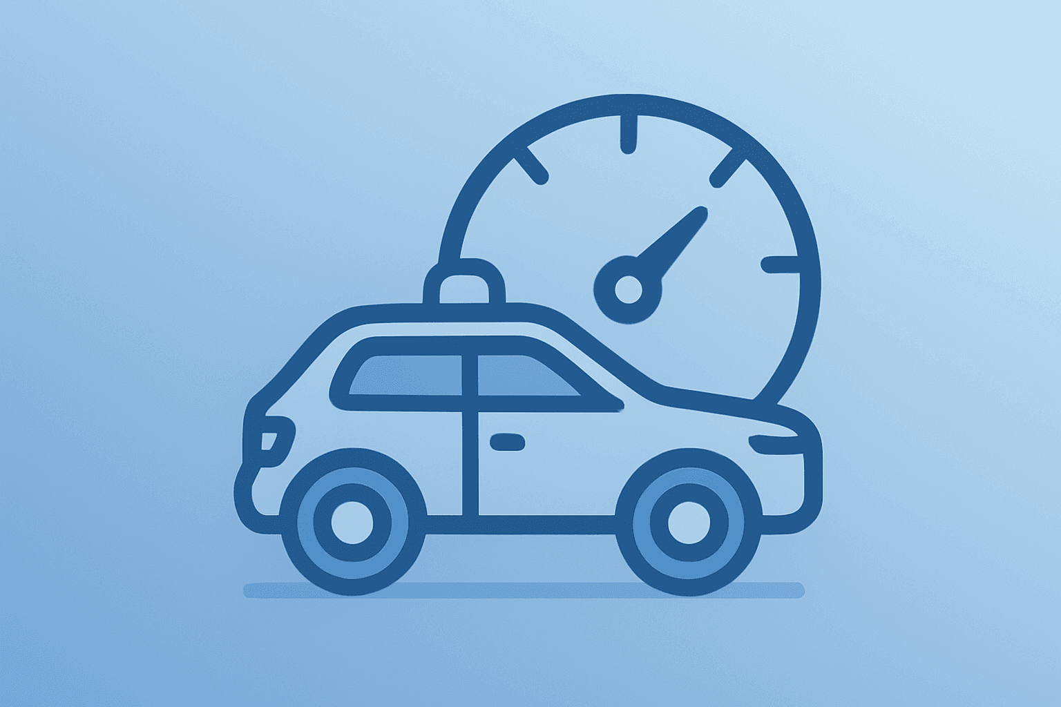 Flat filled vector of a stylized robotaxi beside a milestone dial, reflecting Uber Rivian Robotaxi Investment timing.