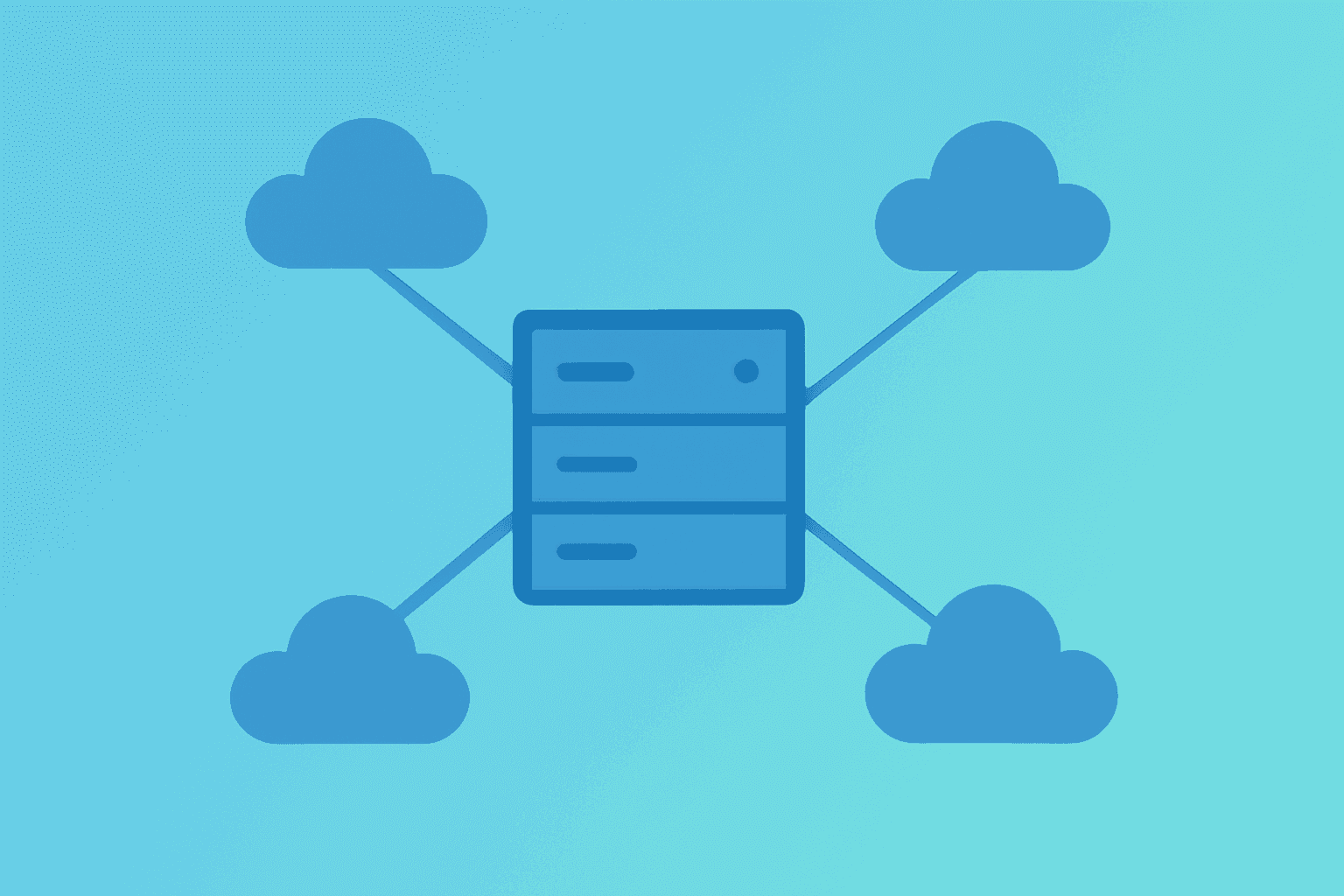 Flat-vector server icon expanding to symbolize CrowdStrike accelerator broadening partner and platform access.