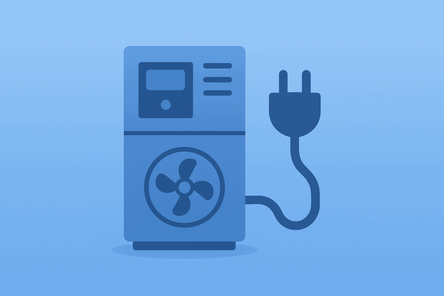 Flat vector of an industrial generator dimming on a pale gradient to symbolize Michael Burry shorts Caterpillar and AI risk.