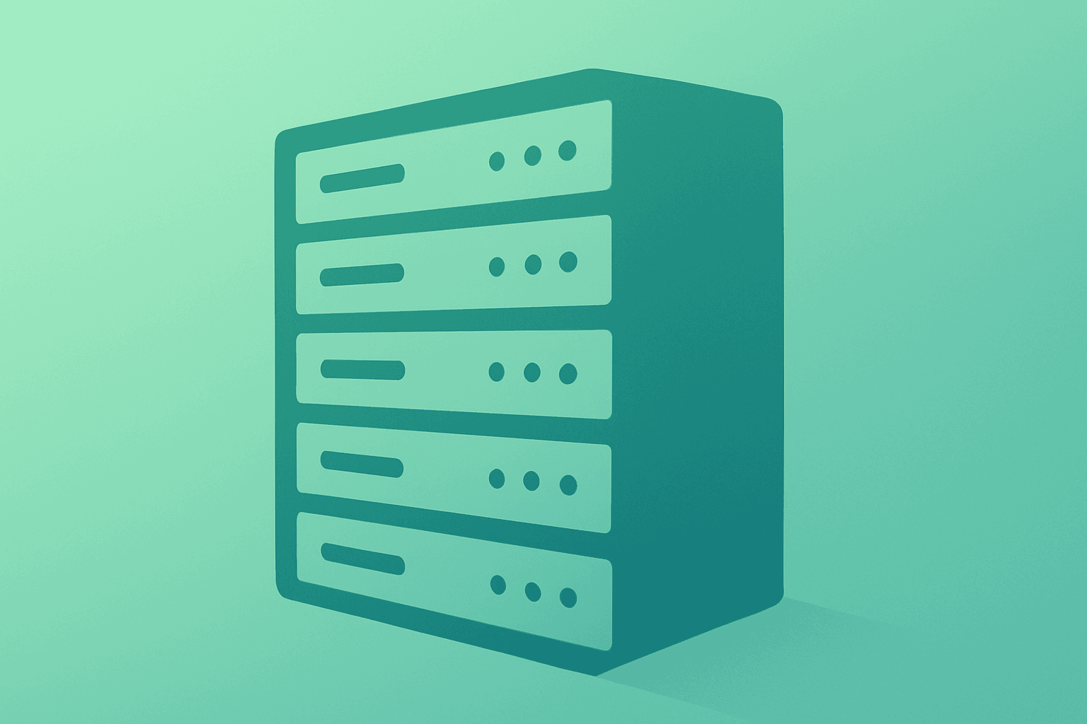 Flat filled vector server rack expanding compute to symbolize Alibaba earnings AI cloud growth and margin pressure.