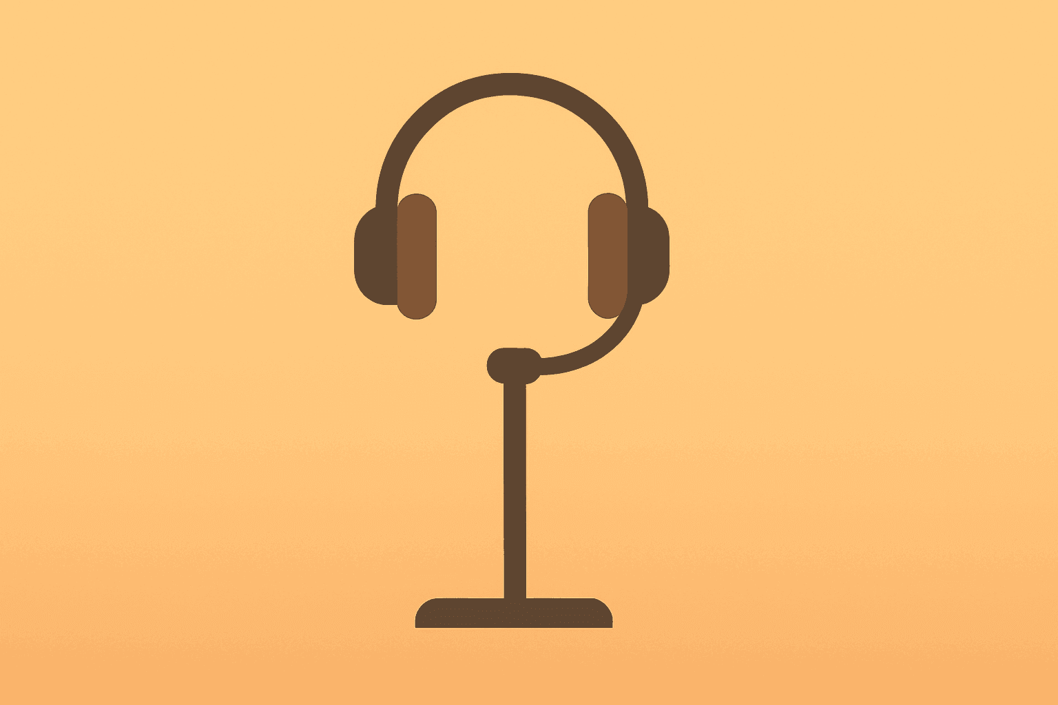 Flat filled vector of a retail headset fused with a steadying baton symbolizing Best Buy CEO succession and pay disclosure.