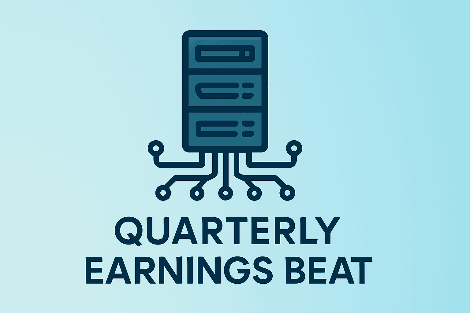 Flat vector server expanding circuits to symbolize Akamai Q2 earnings and a cloud infrastructure contract tied to AI robotics