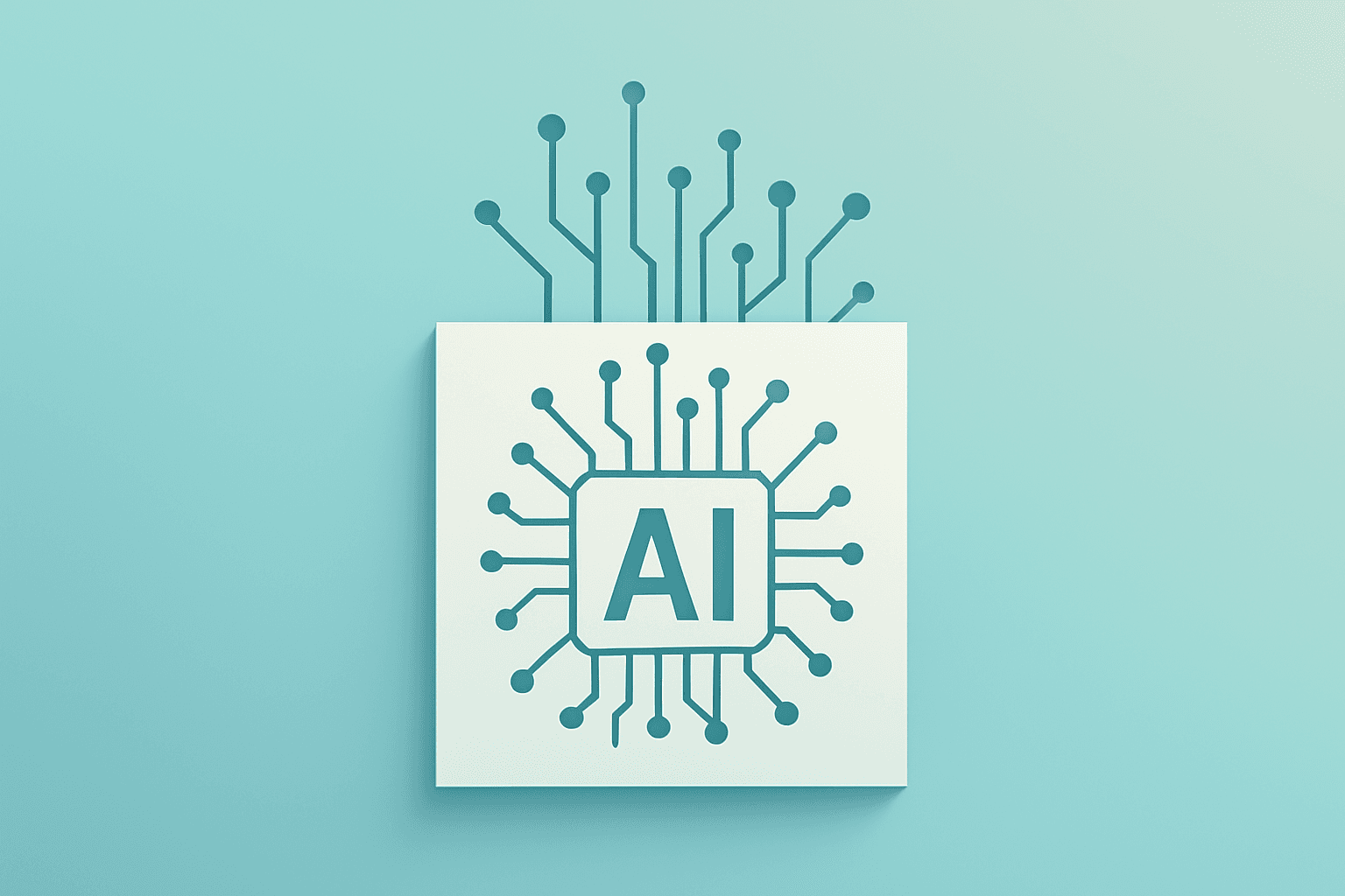 Flat vector of a merged creative app and server symbol expanding to show AI monetization, reflecting Adobe Q4 earnings.