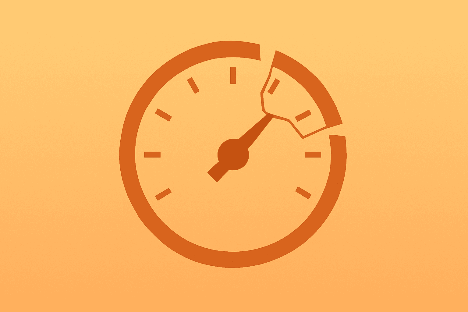 Flat vector policy dial with a fractured rim on a light gradient, symbolizing Fed rate cut December 2025 split.